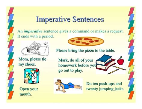 Imperative sentences örnekleri